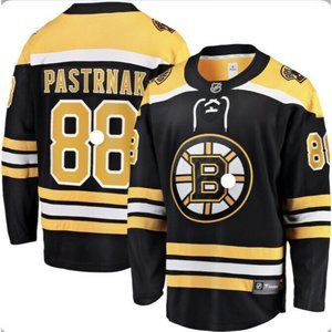 Men's Fanatics Branded David Pastrnak Black Boston Bruins Home Jersey Size S